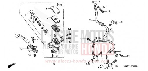 FR. BRAKE MASTER CYLINDER CBR600F6 de 2006